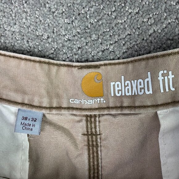 Carhartt Relaxed Fit Cargo Pants Men's 38 x 32 Fits 38 x 30.5 Beige 100272 908 - Picture 8 of 14